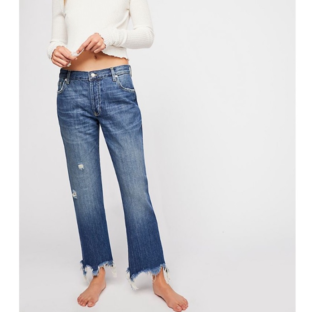 Free People Maggie Mid Rise Straight Leg Jeans NWT